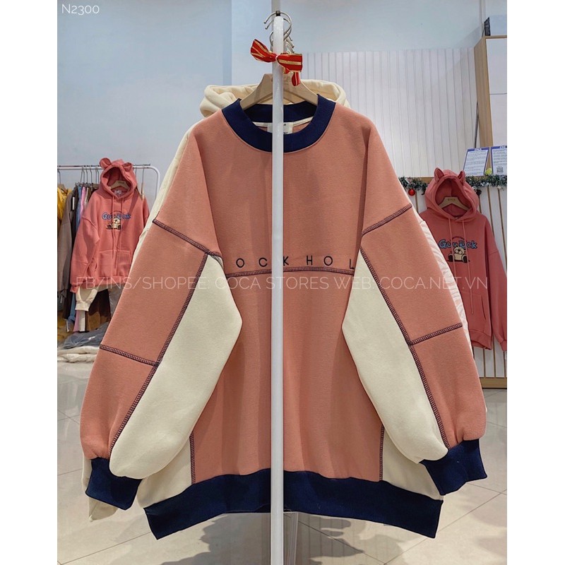 [N2300]🥑 Áo SWEATER nỉ pha thêu chỉ nổi STOCKHOLM (Có sẵn/ảnh thật) | BigBuy360 - bigbuy360.vn