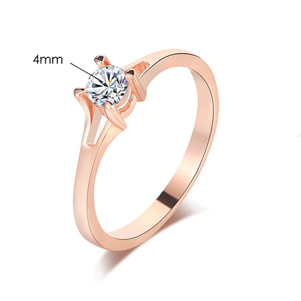 Nhẫn đính đá zircon tròn nhiều màu thời trang cổ điển kích thước 6-10 cho nữ