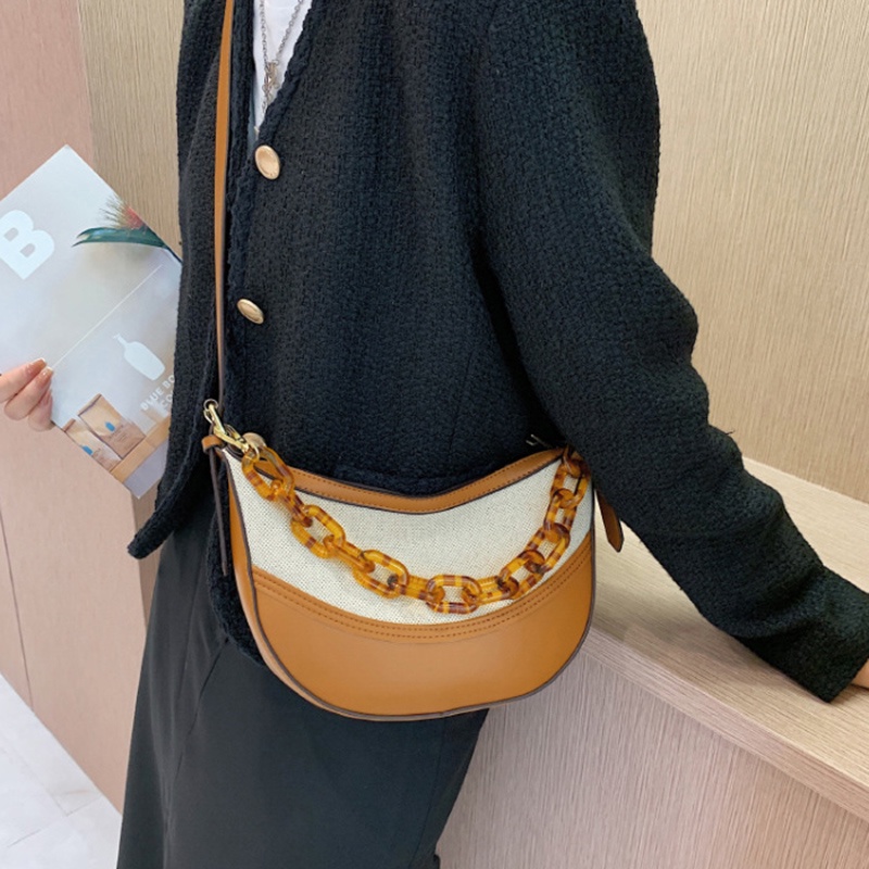 Túi đeo chéo IELGY hình há cảo phối dây xích thời trang cho nữ