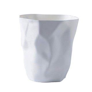 Unique Wrinkle Waste Bin Office Garbage Basket Trash Can Dustbin Container