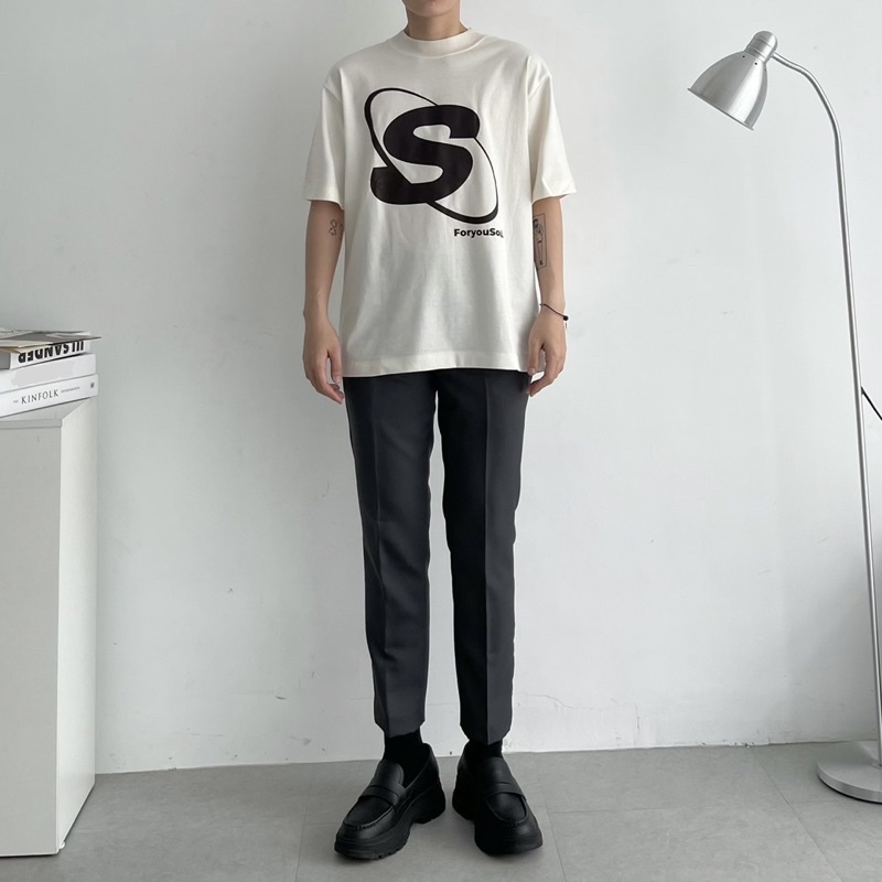 Quần tây xám basic