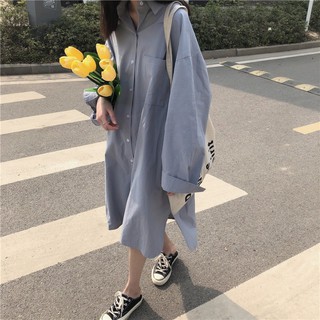 Váy sơ mi vintage nữ ulzzang