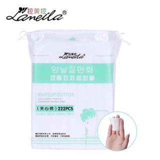 Bông tẩy trang Lameila 222 miếng chính hãng cotton mềm mịn