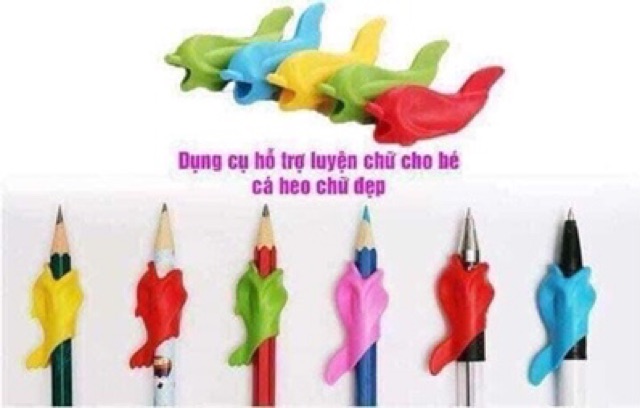 Set 10 đệm bút cá heo hỗ trợ cầm bút đúng cách cho bé