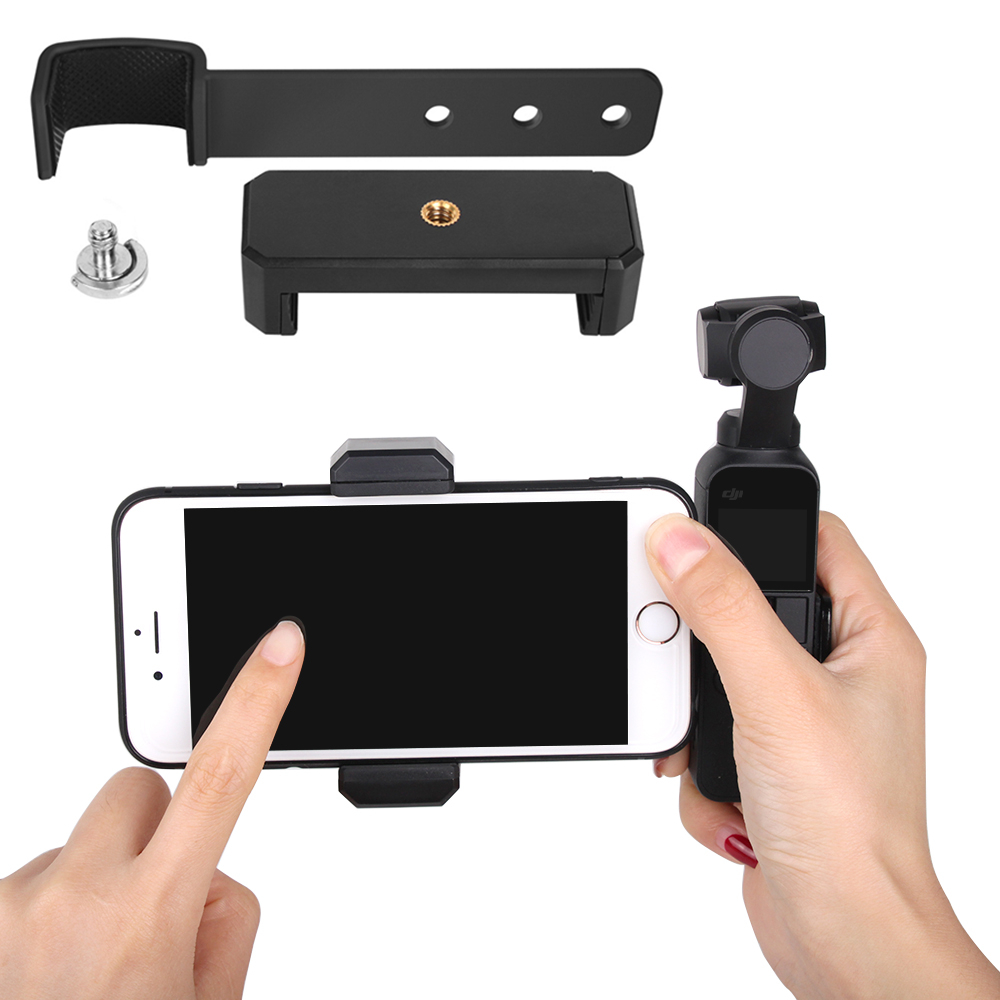 Bộ Kẹp Giữ Điện Thoại Đa Năng + Gậy Selfie Cho Dji Osmo Pocket & 2 Gimbal Camera 60-90mm Mobile