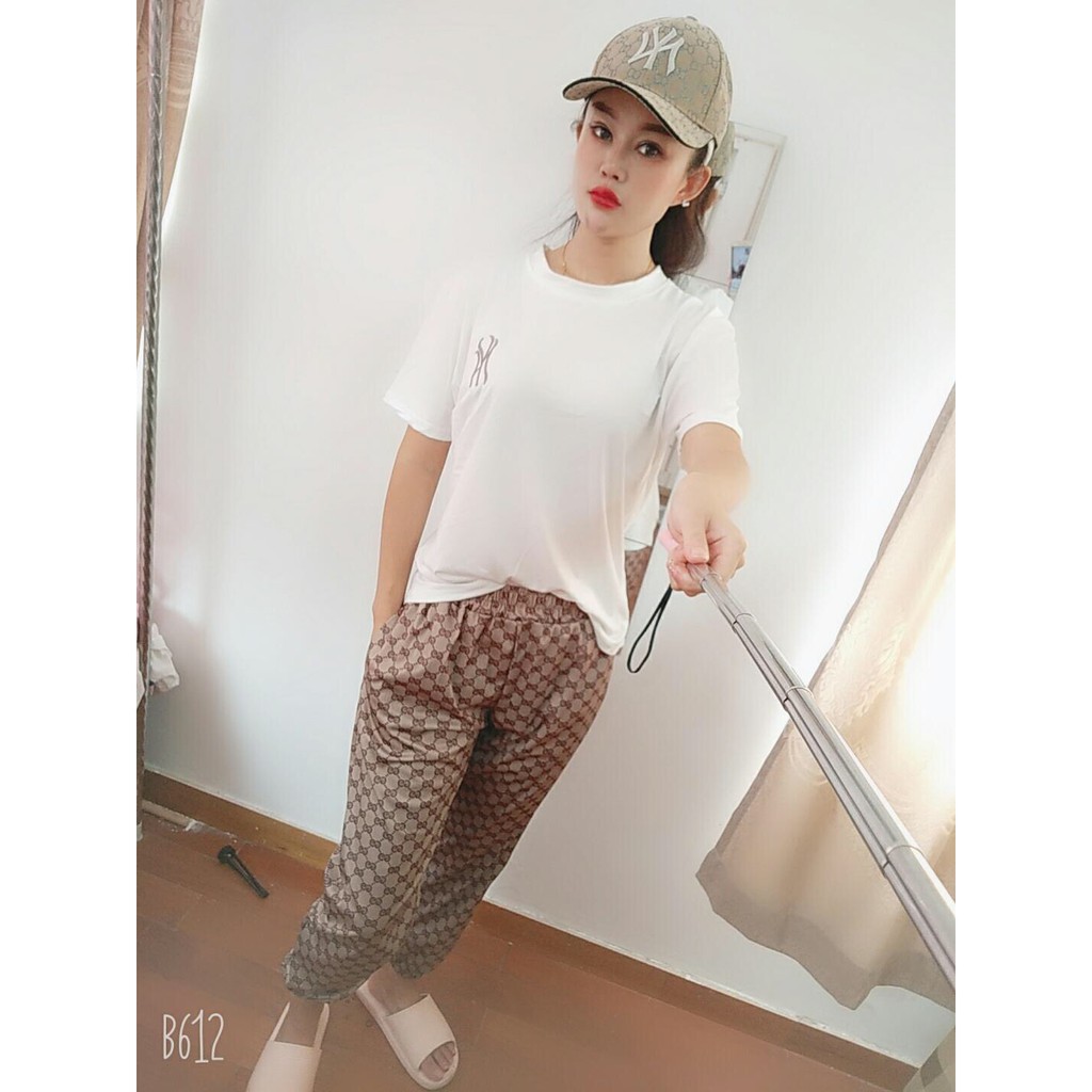[Sẵn Hàng]♥️Set Áo+Quần NY Ulzzang(ảnh thật)Fzsize
