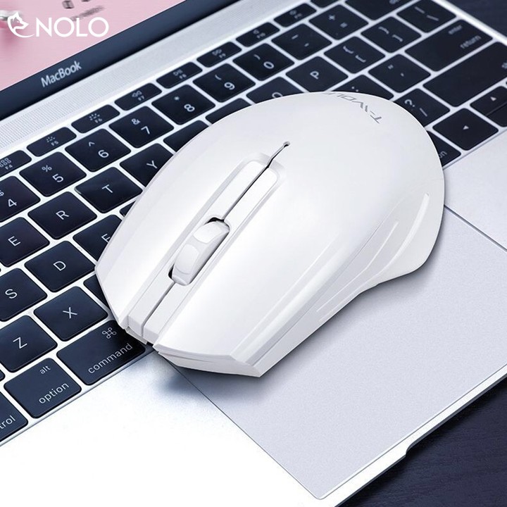 Chuột Quang Ergonomic Không Dây T-Wolf Q17 Tần Số 2.4Ghz 3 Nút Xài Nguồn 1 Viên Pin Tiểu AA