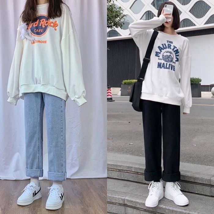 Quần jean ống suông nam nữ , quần baggy unisex dáng rộng Hàn Quốc- OMAN QJ011 | BigBuy360 - bigbuy360.vn