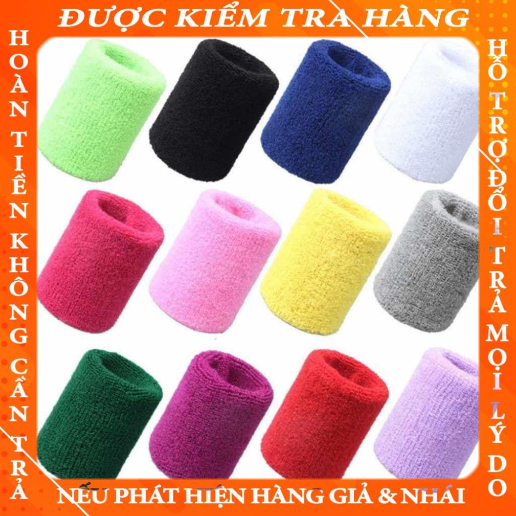 Băng đeo cổ tay cotton thể thao thấm mồ hôi tập Gym, Tennis (1 cái) qnguyen