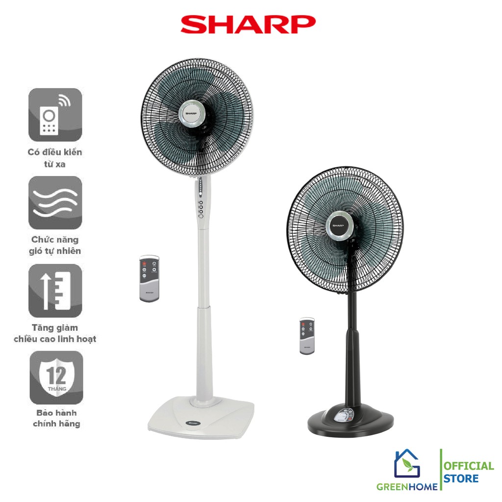 Quạt điện Sharp PJ-S40RV-WH | PJ-S40RV-LG | PJ-S40RV-DG | PJ-L40RV-WH | PJ-L40RV-LG | PJ-L40RV-DG (Hàng chính hãng)