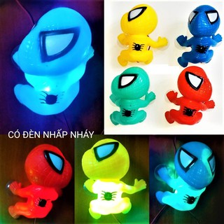 Người nhện bám xe máy, ô tô - có đèn nhấp nháy - đồ chơi xe máy