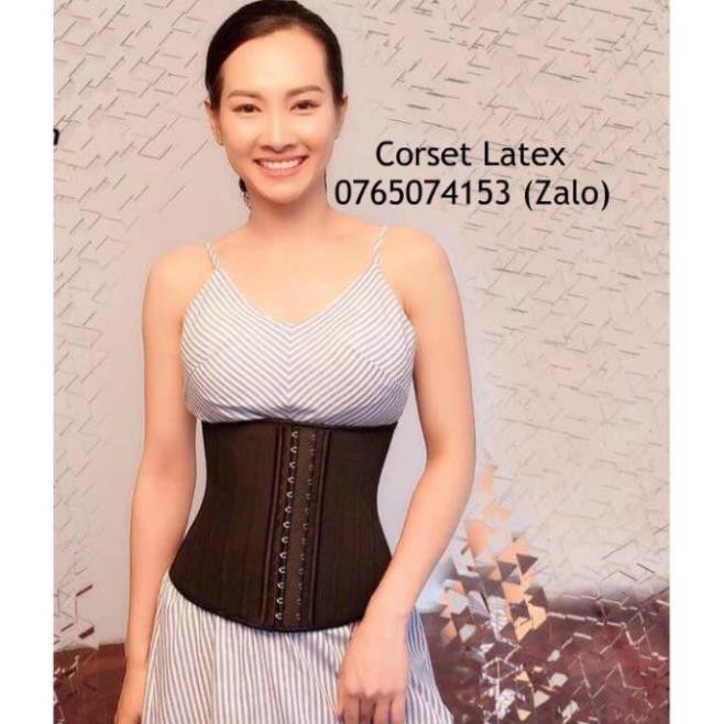 [XẢ KHO] Latex Corset Đai Nịt Bụng Latex Chuẩn - Fake đền 100 lần