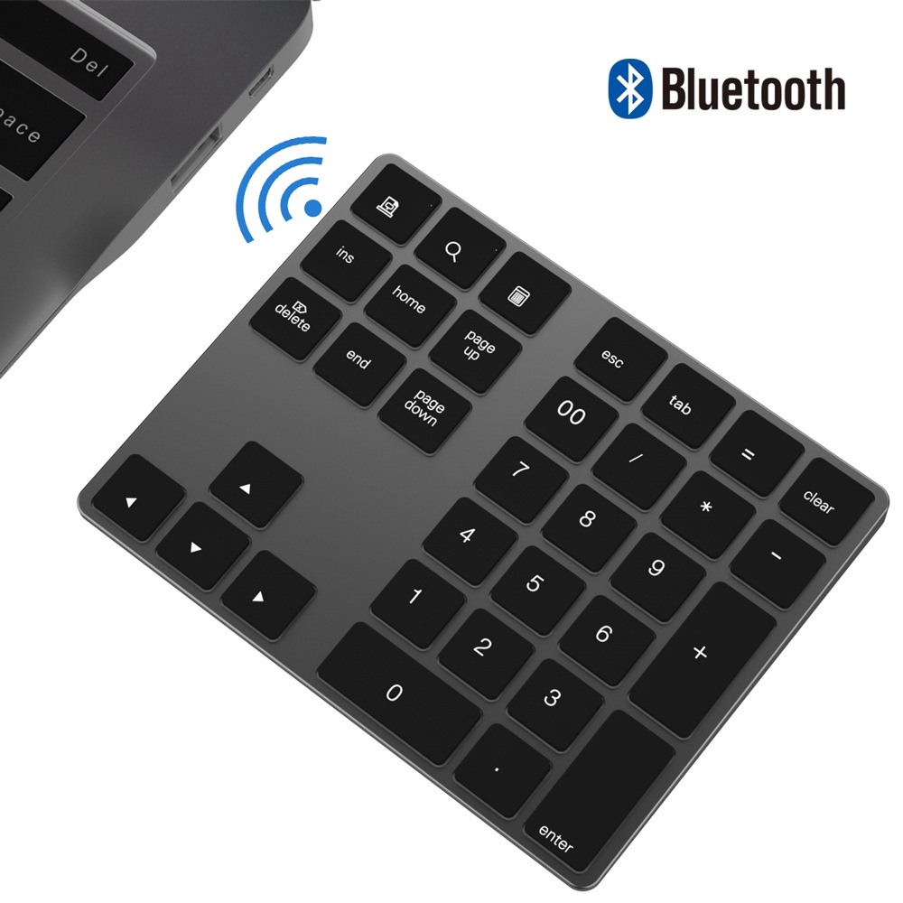 USB Numeric Keyboard Mini 34key Bluetooth Aluminum Digital Keypad ICEBEAR