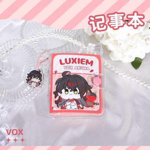 Ag Luxiem Appointment Book NIJISANJI Mặt Dây Chuyền Hình Cuốn Sách Anime Mini Vox Mysta Ike Luca Shu Quà Tặng Kế toán