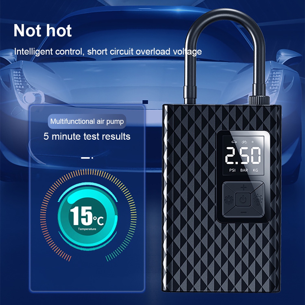 Máy Bơm Hơi Điện Tử Mini Sạc Lại Được