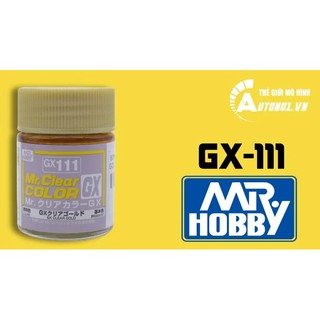 SƠN MÔ HÌNH MÀU VÀNG GOLD TRONG SUỐT BÓNG (CLEAR GOLD GLOSS) LACQUER GX111 18ML MR.HOPPY S123