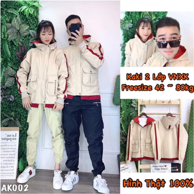 🎇𝐆𝐢𝐚́ 𝐒𝐢̉🎇 ABC Áo Khoác Kaki Kem Viền Đỏ Siêu Đẹp (Video,Hình Thật) | BigBuy360 - bigbuy360.vn