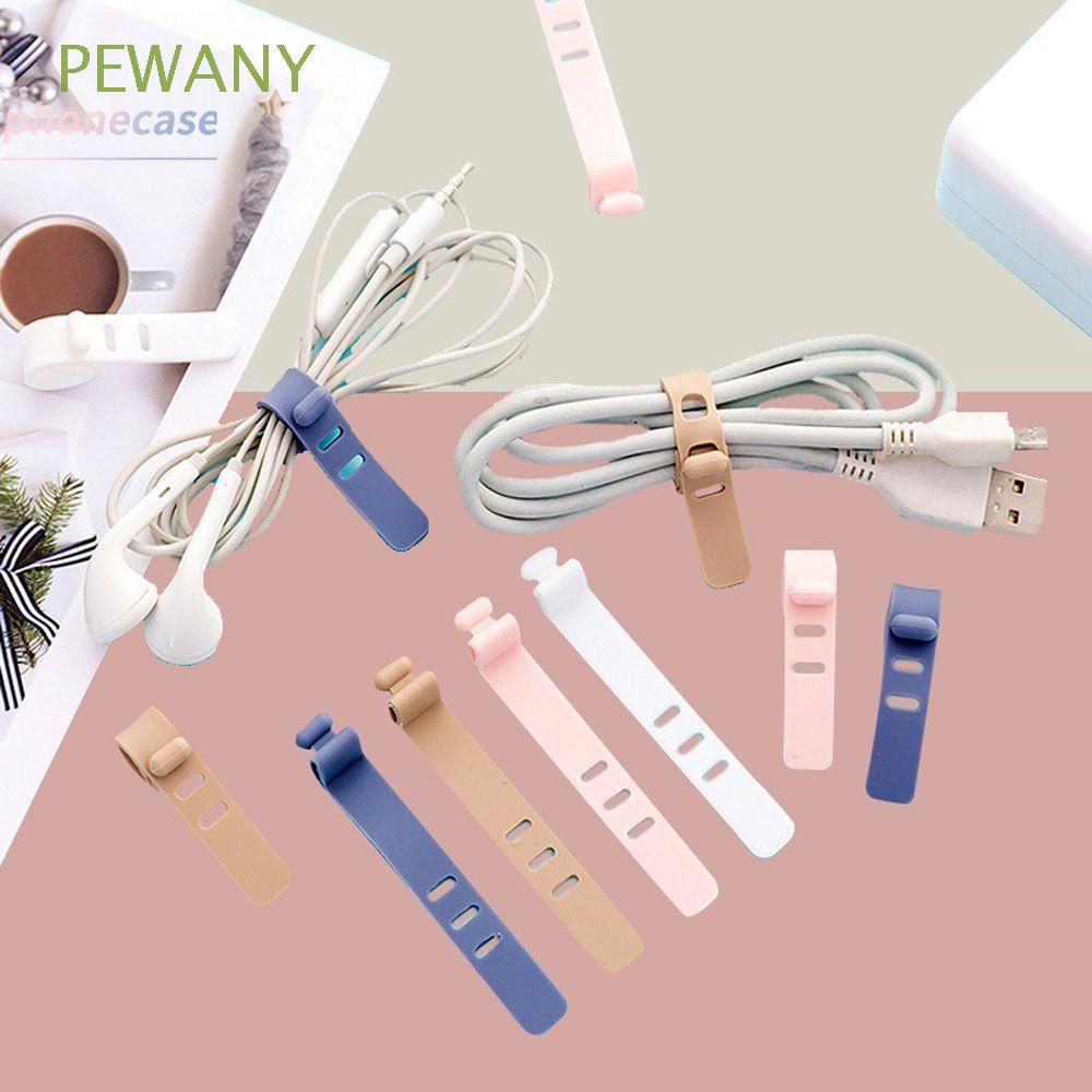 Kẹp cố định dây cáp sạc/tai nghe bằng silicone dẻo đa năng tiện dụng cho văn phòng