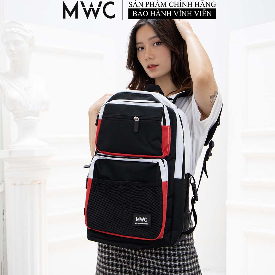 Balo MWC 1076 - Balô Nam Nữ Đi Học Đi Chơi, Cặp Đựng Laptop Đồ Dùng Cá Nhân Tiện Ích