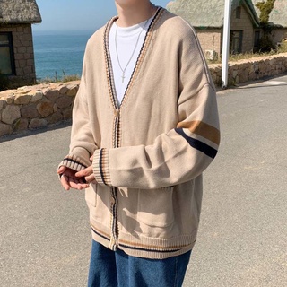 Áo len Cardigan viền kẻ
