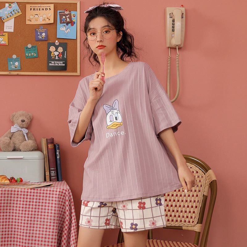 MẪU HOT] Đồ ngủ nữ cotton vân sọc cộc tay pijama, Đồ bộ nữ cộc tay dễ thương mùa hè chất mát nhiều hoạ tiết đẹp | BigBuy360 - bigbuy360.vn