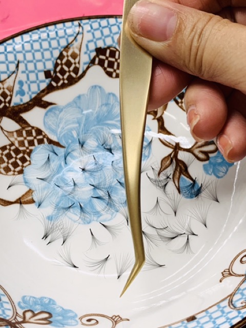 Nhíp gắp volume mũi nhám hoa hồng đen