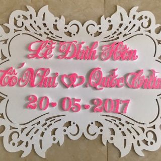Chữ xốp dán tên đám cưới
