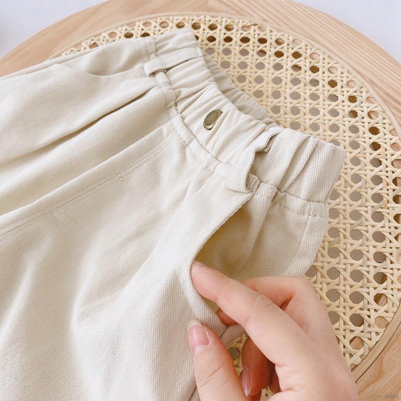 Quần Dài Màu Trơn Phong Cách Hàn Quốc Cho Bé 2-8 Tuổi