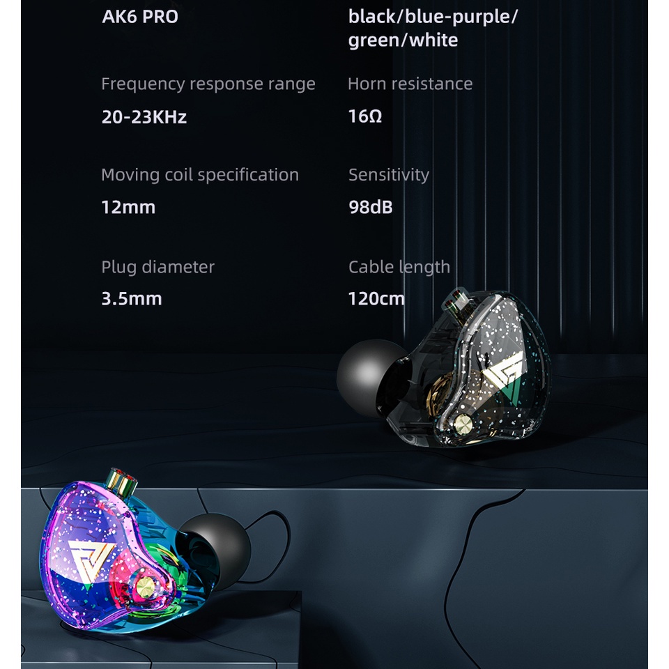 Tai nghe nhét tai QKZ AK6 PRO siêu trầm có dây có thể tháo rời