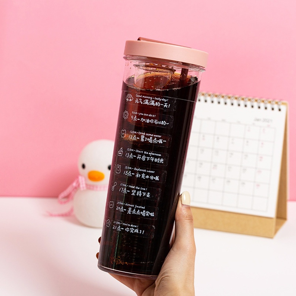 1 Sticker dán trong suốt hình chữ nhật với 8 cốc nước