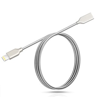 1 Pcs Metal Cable iphone Fast Charging 2.4A Data Cable High Speed Charger
