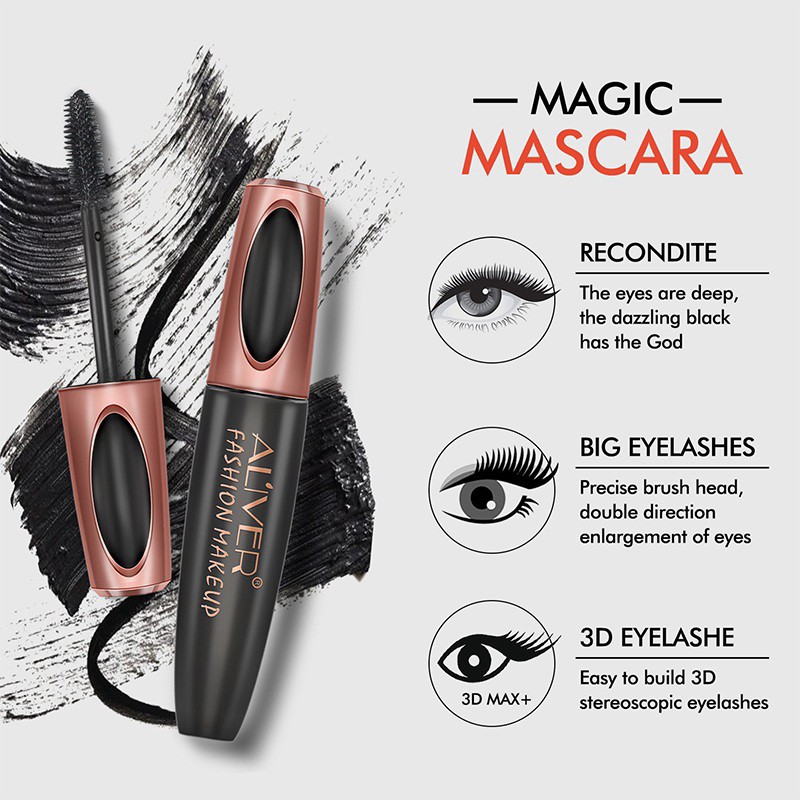 [Hàng mới về] ALIVER Mascara 4D làm dày mi kéo dài mi trang điểm chuyên nghiệp