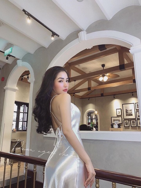 Đầm maxi 2 day hở lung | BigBuy360 - bigbuy360.vn