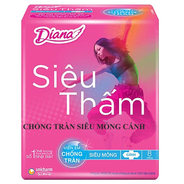 Tổng hợp Combo Băng vệ sinh Diana Siêu thấm, Siêu mỏng, Có Cánh, Không có cánh
