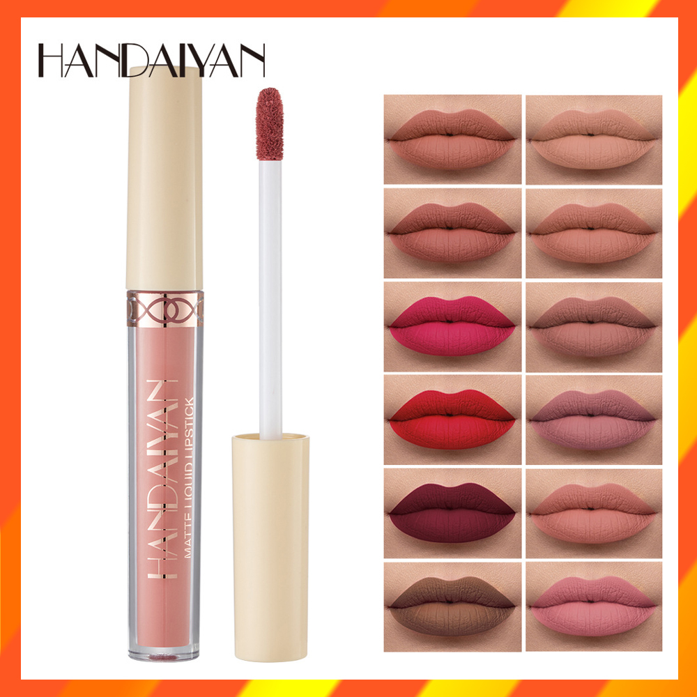 HANDAIYAN Lipstick Gloss Nude Lip Gloss Lip Matte Makeup Velvet Lipgloss Natural Lips Gloss | BigBuy360 - bigbuy360.vn