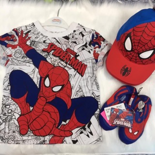 Áo và mũ Spiderman xách Anh auth