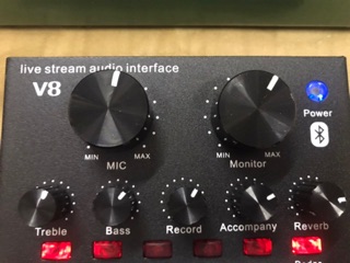 Soundcard V8 (bluetooth) thu âm bản tiếng anh