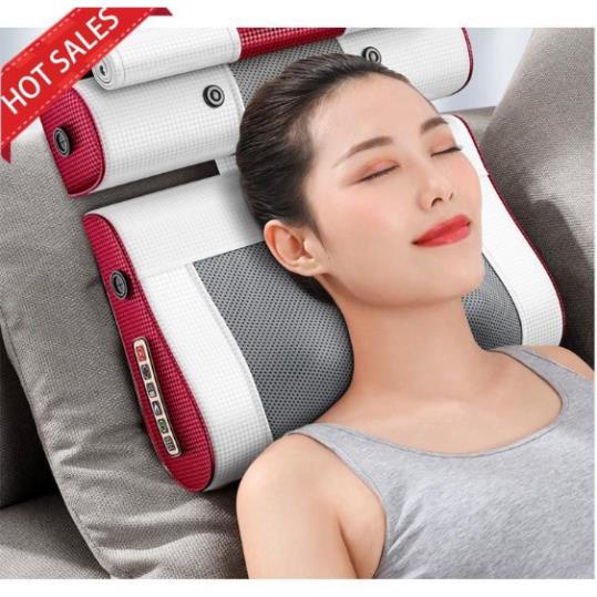 [HÀNG CHẤT] Gối Massage Hồng Ngoại bản nâng cấp có đầu mát xa 8D, Chính Hãng Công Nghệ Nhật Bản, Bảo Hành 1 Năm