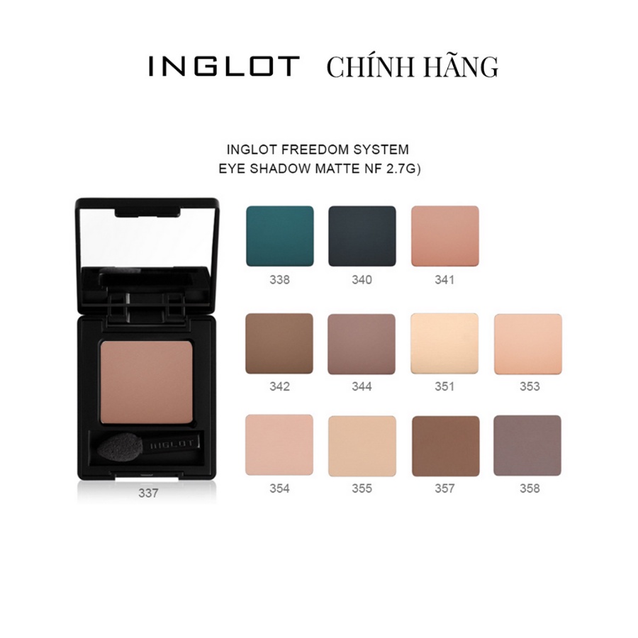 INGLOT - Phấn mắt dạng lì Eye Shadow Matte NF (2.7g) N337 - N357