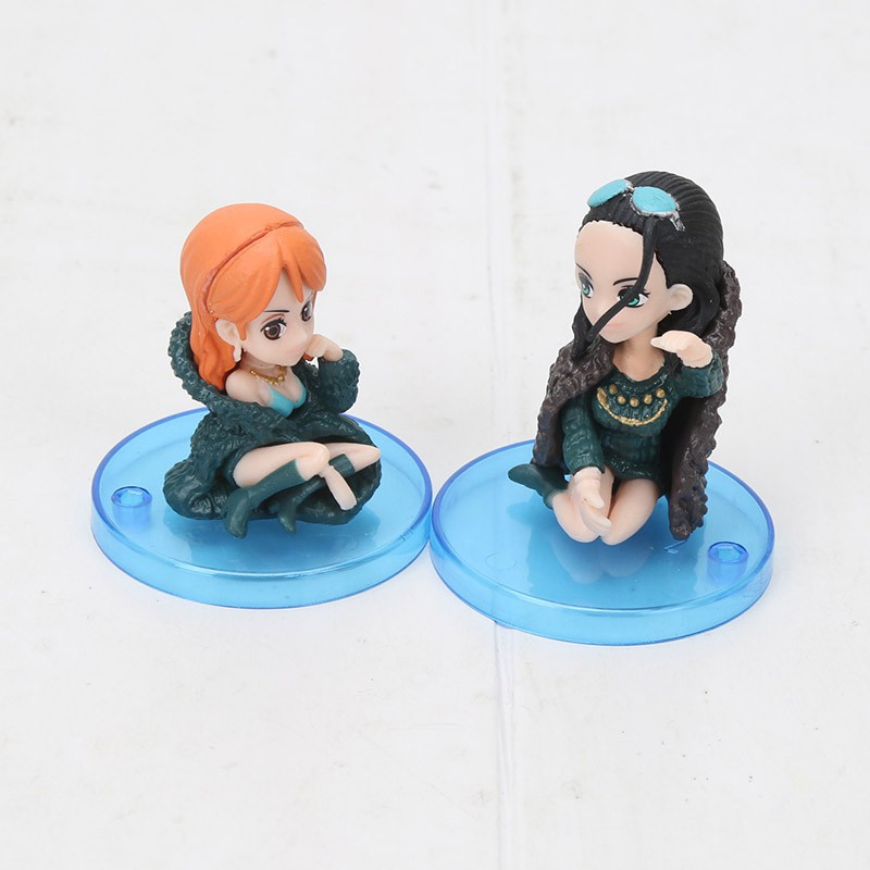 Set 9 mô hình nhân vật Anime One Piece Boa Nami Luffy 20th cao cấp 2.5-5.5cm