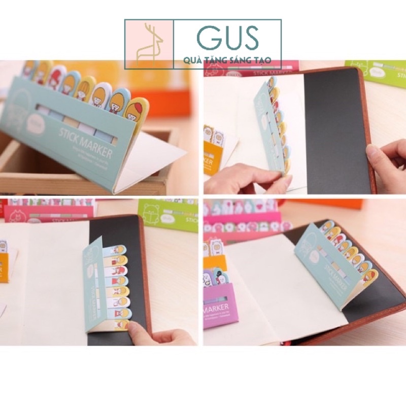 Tệp 120 tờ giấy nhớ giấy note tab phân trang sticky marker Gusshop