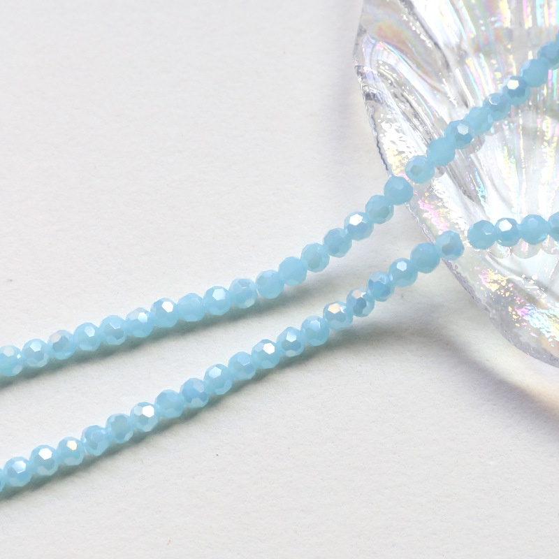 Set 100 bánh xe pha lê 4mm nhiều màu sắc dùng làm đồ trang sức thủ công