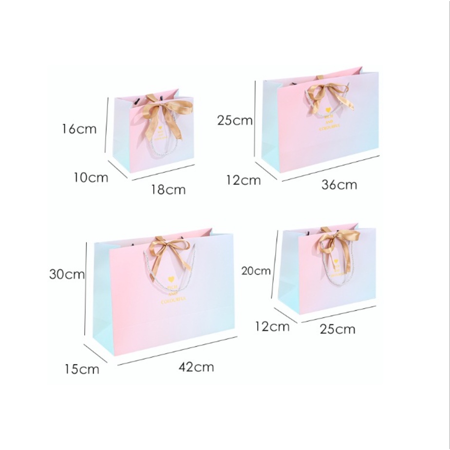 1 Túi Giấy Đựng Quà Thắt Nơ Xinh Xắn