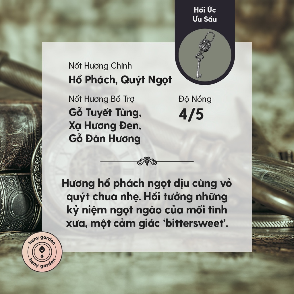 Tinh Dầu Phối Hương Somber Memoirs (Gỗ Trái Cây) Làm Nến Thơm, Xông Thơm Phòng HENY GARDEN