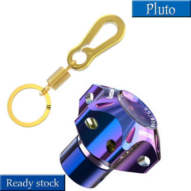 Móc khóa bằng titan mạ vàng họa tiết đầu lục giác dễ thương bắt mắt