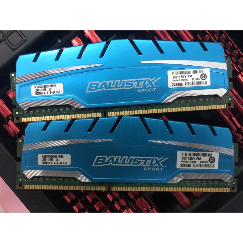 RAM PC MÁY BÀN DDR3 8Gb bus 1600 CRUCIAL BALLISTIX sport TẢN NHIỆT - hàng tháo máy bảo hành 1 tháng