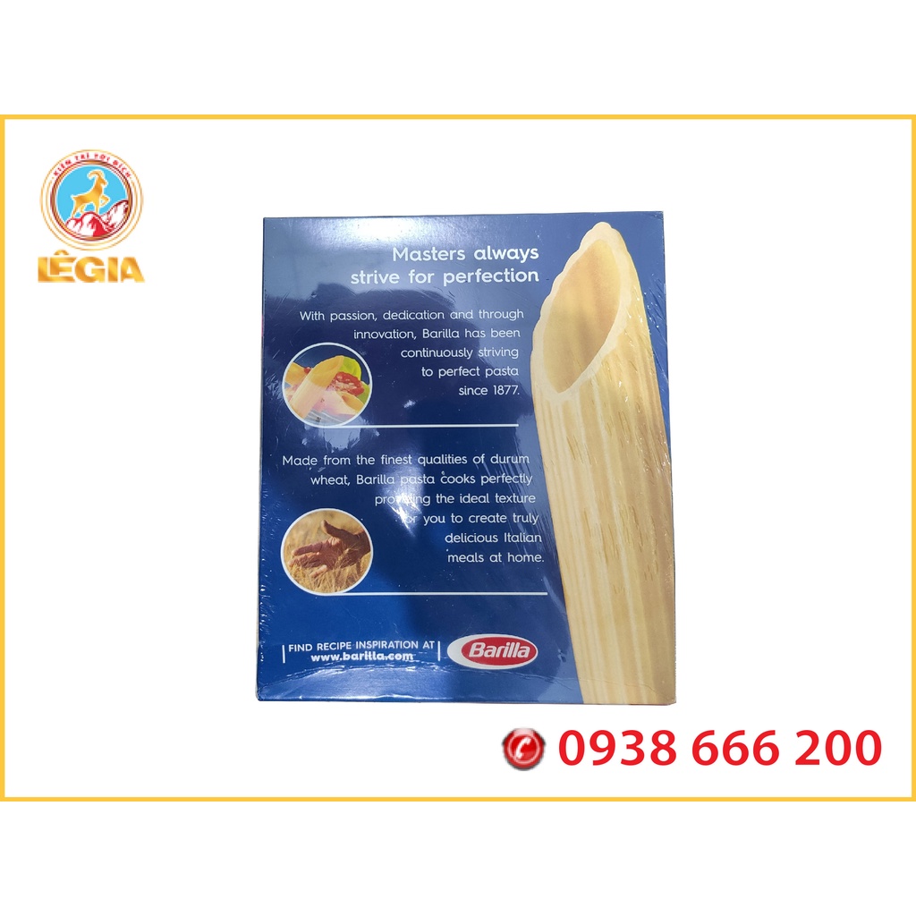 NUI ỐNG XÉO PENNE RIGATE BARILLA HỘP 500G