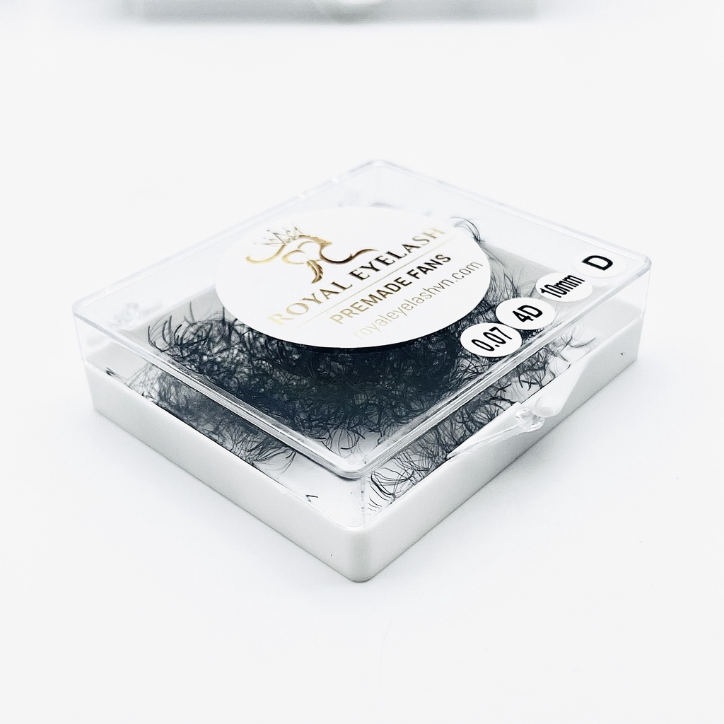 Mi Fans  Sẵn 4D ROYAL EYELASH Lông Chồn Cao Cấp / 500 - 1000 fans / C,CC,D / 0.07