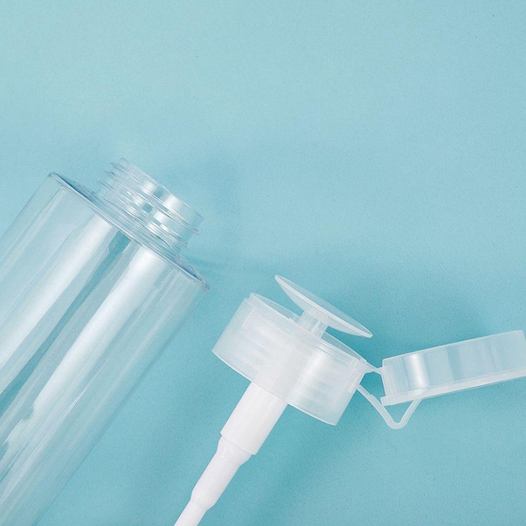 MXGOODS 100/120/150ml Empty Pump Dispenser Bottle Plastic Makeup Remover Bottle Nail Polish Remover Container Travel Manicure Tool Refillable Facial Toner Lockable Clear Press Pumping Dispenser