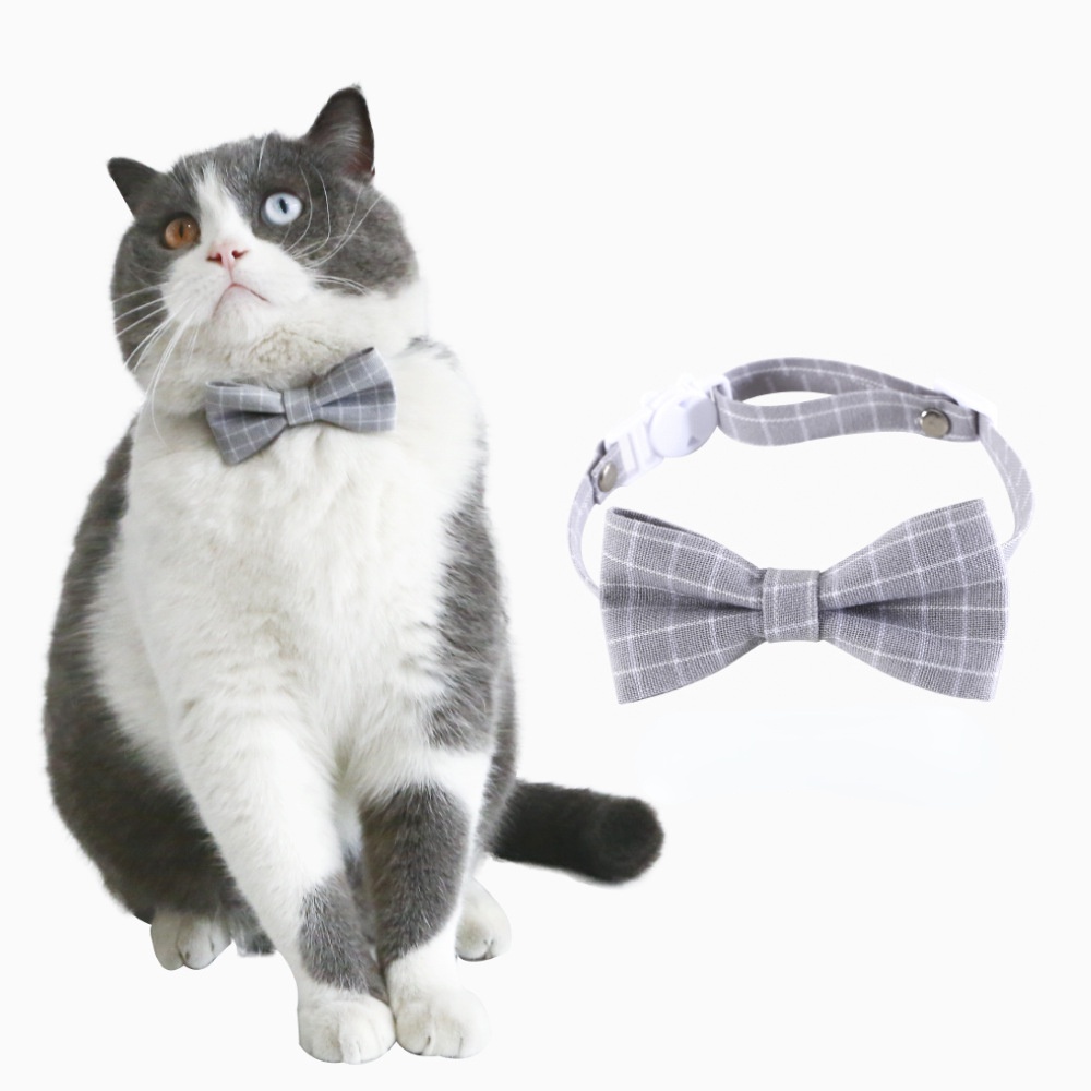 Vòng Cổ Caro / Nơ BướM An ToàN Cho Thú Cưng